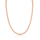 Collar de plata de ley 925 con malla decorativa y cristales Swarovski - ECN00020