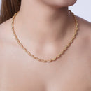 Collar de plata de ley 925 con malla decorativa y cristales Swarovski - ECN00020