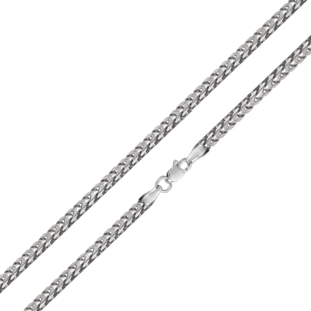 925 Sterling Silver Round Hollow Franco Chain