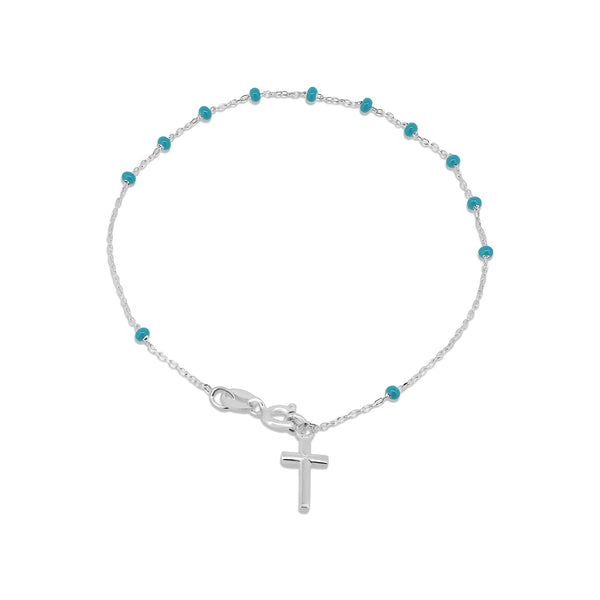 Aquamarine Gemstone Rosary Bracelet (March) - Shop Rosaries