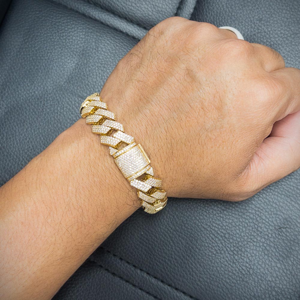 Pulsera Cubana De Acero De Titanio Para Hombre Y Mujer: Estilo Hip Hop Con Circonitas, Cierre Plegable, 13mm De Ancho, 180mm/210mm