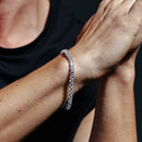 Rhodium Plated 925 Sterling Silver Round CZ Tennis Bracelet 5mm - GMB00087