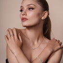 Pendientes de perlas bañadas en rodio de plata 925 - STE00909