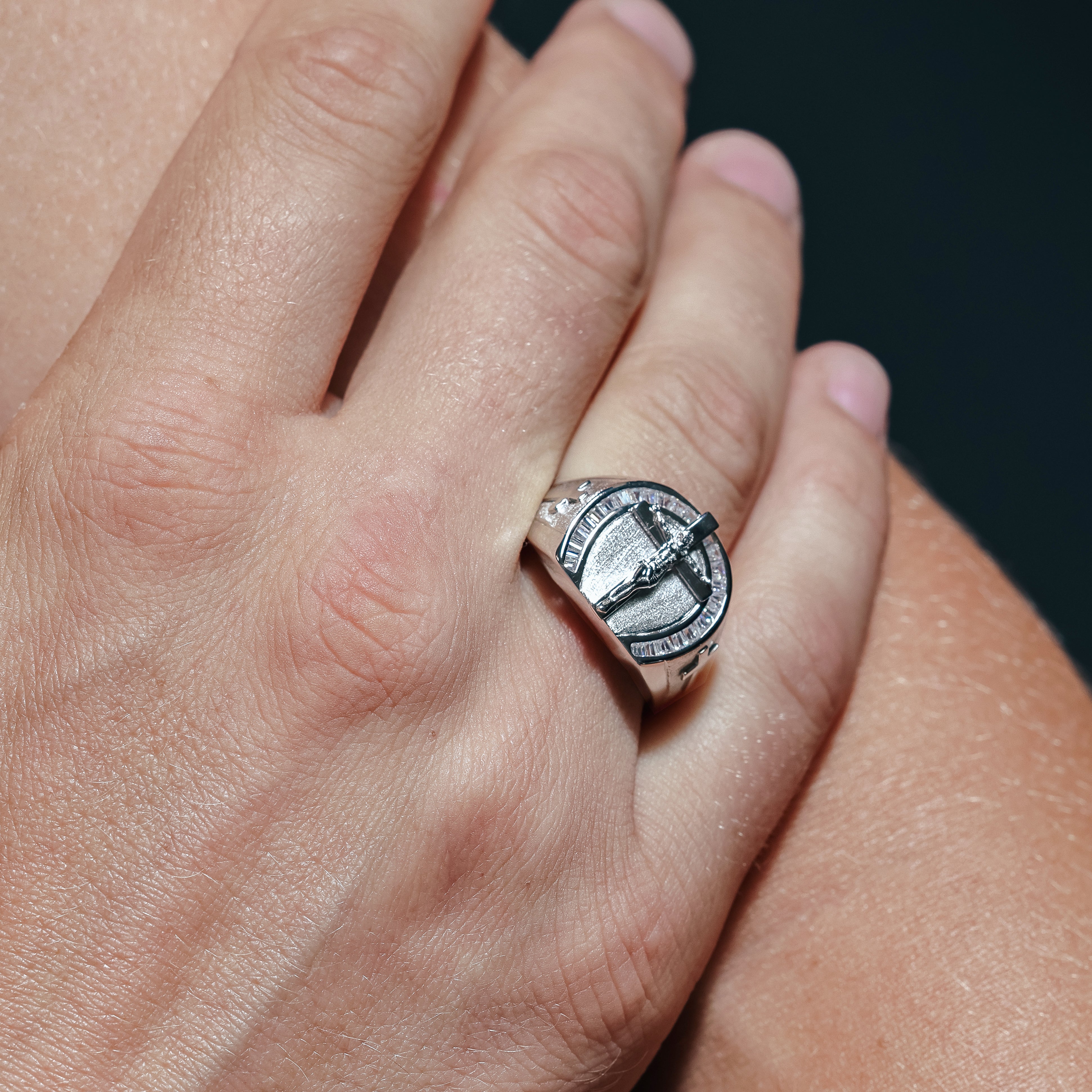 シルバー 925  RING 925 Silver Cross Ring 70894 | TraxNYC