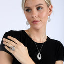 Silver 925 Rhodium Plated Micro Pave CZ Ring - GMR00023