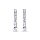 Rhodium Plated 925 Sterling Silver Clear CZ Tennis 2.6mm Necklace Bracelet and Climbing Earring Set - GMS00033