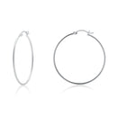 Silver 925 High Polished Hoop Earrings 1.5mm - HP02-1.5