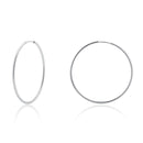 Silver 925 High Polished Endless Hoop Earrings 1.5mm - HP06-1.5
