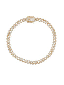 Gold Plated 925 Sterling Silver 5.5mm CZ Encrusted Monaco Chain or Bracelet - GMN00212GP | GMB00129GP