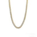 Cadena o pulsera Monaco de plata de ley 925 bañada en oro de 6,6 mm con incrustaciones de circonitas - GMN00213GP | GMB00130GP