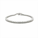 Pulsera de tenis de moissanita redonda de 2,25 mm en plata de ley 925 rodiada - MGMB00077