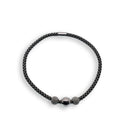 Clearance-Sterling Silver Disco Beaded Italian Stretchy Tube Bracelets - ITB00029