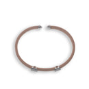 Clearance-Rose Gold Plated Double CZ Accent Italian Bracelets - ITB00033RGP