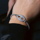 Pulsera italiana con eslabones de circonita chapada en rodio de plata 925 - ITB00186RH