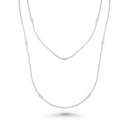 Silver 925  Rhodium Plated Mystical Chain Italian Necklace - ITN00051