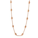 Plated 925 Sterling Silver Diamond Cut Oval Italian Necklace - ITN00092