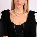 Gold Plated 925 Sterling Silver Paperclip Chain Necklace - ITN00152-GP