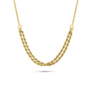 Gold Plated 925 Sterling Silver Curb Strand 1.7mm Rope Adjustable Necklace - ITN00171-GP