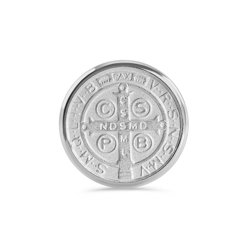 High Polished 925 Sterling Silver Saint Benedict Medal Prayer 13 Wedding Coins - JCA083-1