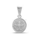 Medallón de San Benito de Plata 925 Alto Pulido 11mm - JCA022-R7