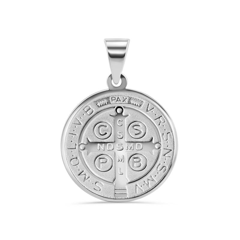 High Polished 925 Sterling Silver Edge San Benito Medallion Pendant - JCA025-R22