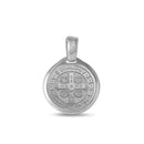 Silver 925 High Polished Saint Benedict Medallion 13mm - JCA026-BL10