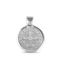 Silver 925 High Polished St. Benedict Medallion 18mm - JCA027-BL15