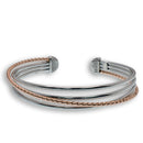 Liquidación - Pulsera italiana trenzada de 4 hilos bañada en oro 925 - JPB00020GP