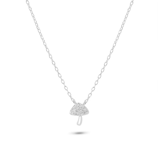 Collar ajustable con circonitas cúbicas transparentes y llave griega de Medusa en plata de ley 925 rodiada - GMN00232