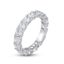 Rhodium Plated 925 Sterling Silver Moissanite 3.8mm Eternity Band Ring - MGMR00006