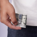 Pinza para billetes de plata de ley 925 rodiada con barra mate - MONEYCLIP10