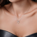 Colgante de trébol de cuatro hojas de moissanita de plata de ley 925 rodiada (12,4 mm x 12,4 mm) - MGMN00025