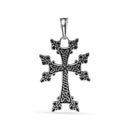 Colgante de cruz celta de plata de ley 925 oxidada - OXP00009