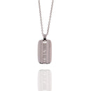 Rhodium Plated 925 Sterling Silver 3 6 9 Bar Adjustable Necklace - P000023