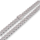 Rhodium Plated 925 Sterling Silver Miami Curb Link 10.5mm Chain - PAN00241
