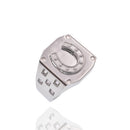 Colgante de trébol de cuatro hojas de moissanita de plata de ley 925 rodiada (12,4 mm x 12,4 mm) - MGMN00025