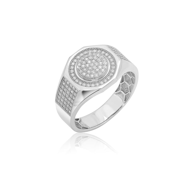 Colgante de trébol de cuatro hojas de moissanita de plata de ley 925 rodiada (12,4 mm x 12,4 mm) - MGMN00025