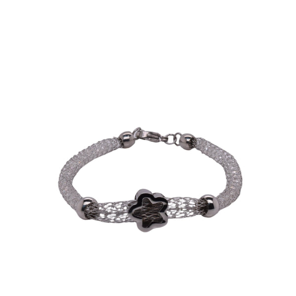 Stainless Steel Mesh Star Adjustable Bracelet - SBB00074