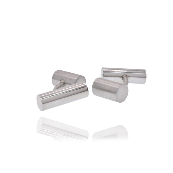 Gemelos de barra redonda de acero inoxidable rodiado de 18 mm x 5 mm - SCU00005