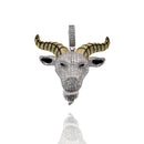 Bisel chapado en rodio de plata 925 para moneda colgante de circonita verde claro y rojo - SLP00357