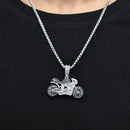 Bisel chapado en rodio de plata 925 para moneda colgante de circonita verde claro y rojo - SLP00357