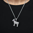 Bisel chapado en rodio de plata 925 para moneda colgante de circonita verde claro y rojo - SLP00357