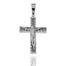 Bisel chapado en rodio de plata 925 para moneda colgante de circonita verde claro y rojo - SLP00357