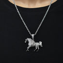 Bisel chapado en rodio de plata 925 para moneda colgante de circonita verde claro y rojo - SLP00357