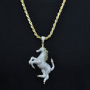 Bisel chapado en rodio de plata 925 para moneda colgante de circonita verde claro y rojo - SLP00357