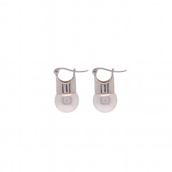 925 Sterling Silver Fresh Water Pearl Dangle Earrings- SPE00018