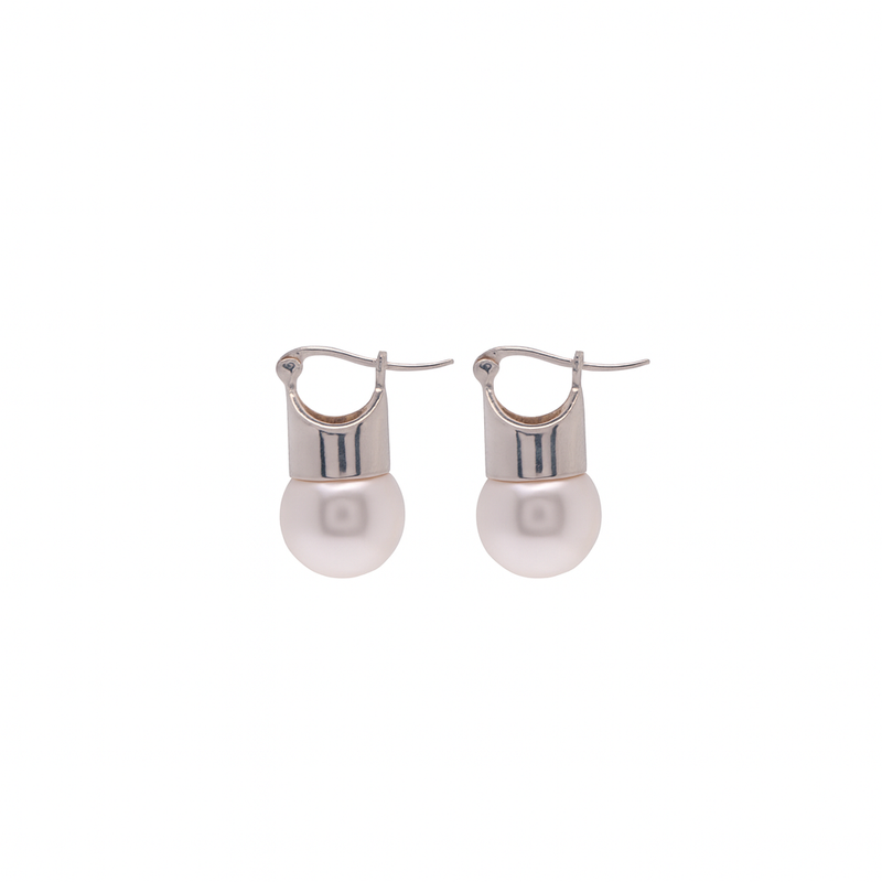 925 Sterling Silver Fresh Water Pearl Dangle Earrings- SPE00018