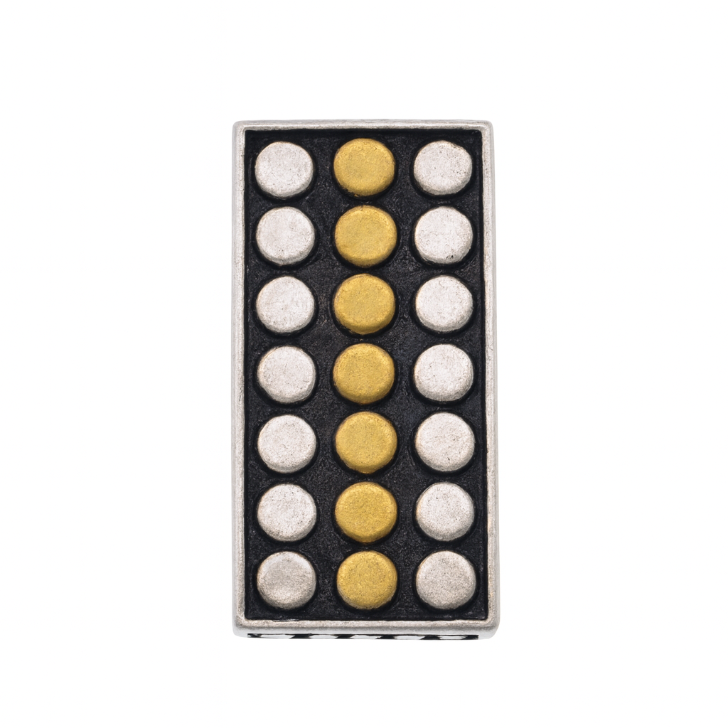 Clearance-Sterling Silver Matte Finish 2 Toned Multi Disc Design Pendant - SPP00022