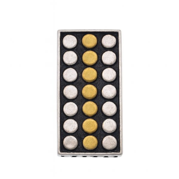 Liquidación - Colgante bicolor con diseño multidisco en plata de ley con acabado mate - SPP00022