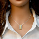 Liquidación - Colgante bicolor con diseño multidisco en plata de ley con acabado mate - SPP00022